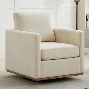 <span class=keywords><strong>Fauteuil</strong></span> d'appoint pivotant carré rembourré, confortable, pour salon et appartement - Product Image 1
