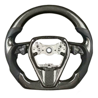 Volant sport en fibre de carbone de qualité supérieure avec pièces de rechange en cuir pour Toyota Camry Land Cruiser RAV4 Corolla