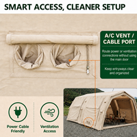 Tenda Coody 17.2 Familia Pro Air Warna Beige Harga Terbaik Tenda Kemah Mewah untuk 5-8 Orang Keluarga, Tenda Inflatable Berbahan Katun Model Tunnel