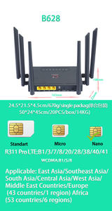 Vemo B628 Wifi Thiết Bị Không Dây 4G CPE Router Với 6 * Antenna Cổng FDD 300Mbps Wifi 4G Router Với Sim Khe Cắm Thẻ Nhớ - Product Image 3