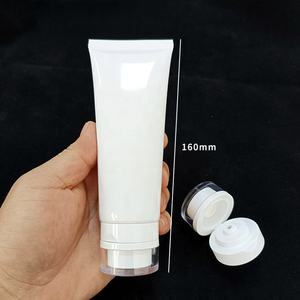부드러운 화장품 튜브 플라스틱 호스 100ml 포장 광택 매트 화이트 화이트 블랙 캡 - Product Image 4