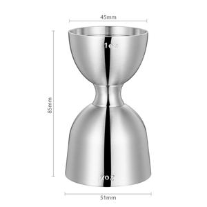 Op Maat Gemaakte Dubbelzijdige 1Oz 1.5Oz 2Oz Spiegel Afgewerkte Wodka Whisky <span class=keywords><strong>Cocktail</strong></span> Roestvrijstalen Maatbeker - Product Image 1