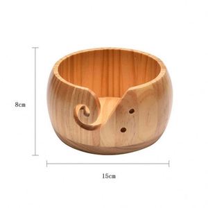 Support en bois pour bols à laine, bols à laine faits à la main pour le tricot DIY, vente en gros - Product Image 3