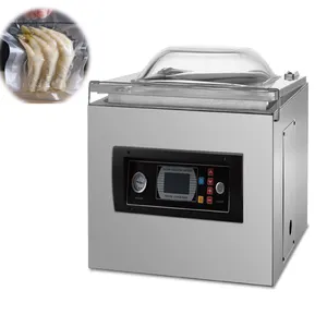Mesin vacuum packer portabel DZ-400, penghemat makanan industri daging segar, ayam, mesin vakum sayuran untuk pengemasan makanan