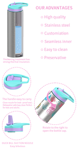 Ensemble de boîtes à lunch bento en plastique sans BPA, mignonnes, pour enfants, avec gourde en acier inoxydable - Product Image 4