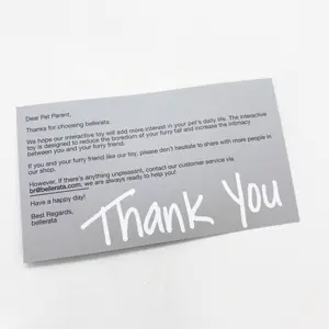 Großhandel Custom ized White Card Stock Logo Druck danke für Ihre Bestellung Geschenk papier karten