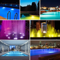 Lámpara Sumergible de Pared de Plástico de Ingeniería de Alta Calidad, IP68 Impermeable, LED con Control Remoto/APP, Iluminación para Fuentes de Piscina, CRI80