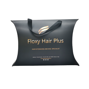 Meijei Hộp Gối Nối Tóc Lớn In Màu Vàng Tùy Chỉnh Bán Sỉ Hộp Gấp Tóc Giả Đóng Gói Có Tay Cầm - Product Image 3