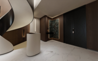 Villa d'hôtel au design moderne italien de luxe, architecture, rendu 3D, service de design d'intérieur avec mobilier
