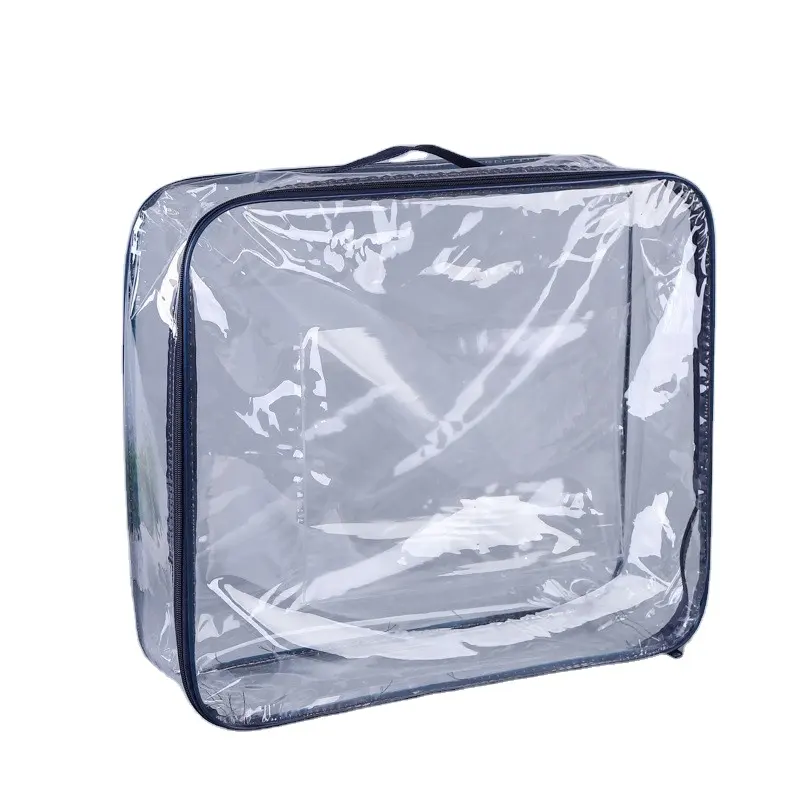 Transparenter PVC-Kunststoff-Reiß verschluss knopf Tasche Bettwäsche Verpackungs tasche Klare umwelt freundliche Decke Quilt Travel Aufbewahrung tasche