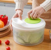Utensilios de Cocina de Alta Calidad, Mezclador de Ensaladas, Escurridor de Ensaladas Manual de Plástico para Frutas y Verduras