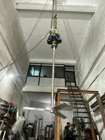 Agitateur vertical en acier inoxydable, mélangeur de liquides, moteur AC, agitateur monté sur réservoir, niveau de sécurité élevé, mélangeur de liquides chimiques industriels