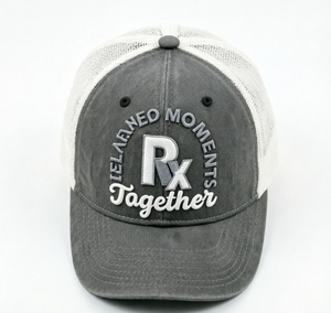 Casquette de baseball unisexe personnalisée brodée, style camionneur, gris délavé, maille respirante, réglable, pour l'extérieur et les loisirs - Product Image 2