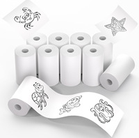 Stiker gulung kertas stiker Mini struk termal, pencetak foto 58mm A6 203 Dpi untuk banyak penggunaan