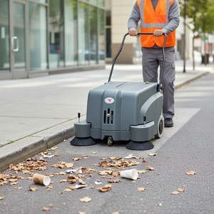 CleanHorse M1 Barredora de Suelos Económica para Exteriores, Barredora de Calles con Motor de Cepillo de 90W para Hojas Caídas - Product Image 1
