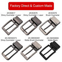 Haute qualité 35mm poli mode métal Clip Durable en alliage de Zinc boucles de ceinture pour hommes finition anti-rayures Logo personnalisé disponible