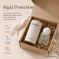 Tubo Cilíndrico de Papel Kraft Rígido para Envases de Perfume de Lujo, Logotipo Personalizado, Acabado Mate, Venta al Por Mayor, Suministro OEM