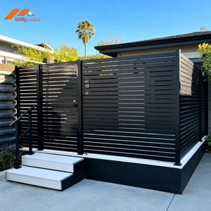 Steel Slat <b>Privacy</b> Fence Panels Electrophoresis Treated Outdoor Boundary Fencing for Backyard <b>Garden</b> and Villa Projects - Product Image 3