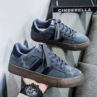 Baskets décontractées respirantes bordeaux pour hommes, nouvelle collection automne/hiver 2025, en daim, style rétro, polyvalentes, pour étudiants, chaussures de sport et de loisirs