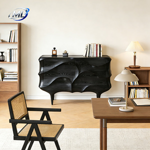 Meuble TV moderne personnalisable en fibre de verre avec tiroirs de rangement pour salon - Product Image 4