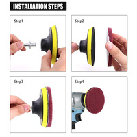 Support de tampon de polissage en mousse plastique PEX Plaque d'appui Outils abrasifs Plaque d'appui Velcroes Plaque d'appui Plaque d'appui