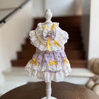 Robe d'été à imprimé floral, vêtements de créateur pour chien, gilet décontracté pour chat, vêtements pour animaux de compagnie Kawaii Lolita, vêtements de luxe pour animaux de compagnie, livraison rapide