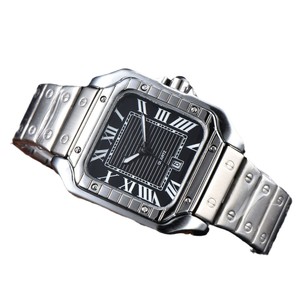 <span class=keywords><strong>Reloj</strong></span> <span class=keywords><strong>de</strong></span> Pulsera Cuadrado <span class=keywords><strong>de</strong></span> Acero Inoxidable para Hombre, <span class=keywords><strong>de</strong></span> 3 Agujas, con Calendario y Segundero, <span class=keywords><strong>de</strong></span> Cuarzo, Venta al por Mayor del Fabricante - Product Image 5