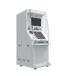Self-Service Terminal Kiosk Bank Atm Machine Met Kaartlezer Ticket Afdrukken Metalen Encryptie Toetsenbord Anti-Diefstal Systeem