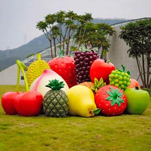 Gigante 1,5 m cereza uva adornos decoración resina artesanías piña adornos uso al aire libre Durian adorno de manzana - Product Image 1