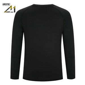 2025 nouvelle couleur unie sport Fitness vêtements hommes petit col roulé demi fermeture éclair entraînement à manches longues Jogging sweat - Product Image 2
