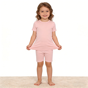 Pijamas de Verão Personalizados para Crianças em Bambu, Conjunto de Pijamas de Manga Curta para Meninos e Meninas, 2 Peças - Product Image 2