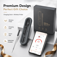 Termometer Daging Pintar Bluetooth Digital Nirkabel untuk BBQ dan Memasak dengan Kontrol Aplikasi untuk Dapur Luar Ruangan
