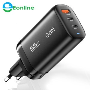 Eonline 3D 65W GAN USB PD Type C ที่ชาร์จสำหรับแล็ปท็อป PPS ชาร์จเร็วสำหรับ Samsung Xiaomi <span class=keywords><strong>iPhone</strong></span> 17 16 15 13 12 <span class=keywords><strong>11</strong></span> <span class=keywords><strong>PRO</strong></span> <span class=keywords><strong>MAX</strong></span> - Product Image 1