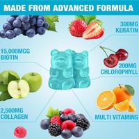 Kolagen Gummies untuk wanita pria 2500mg Biotin Vitamin C a B D E rambut kulit kuku otot bebas gula kolagen Gummies