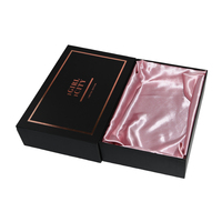 Boîte d'emballage de luxe haut de gamme pour extensions de cheveux et perruques, avec estampage à chaud doré, pelliculage mat, revêtement UV et insert en satin, boîte télescopique