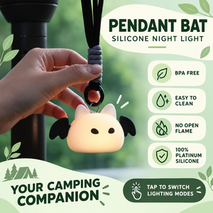 Color Dimmable LED Mini Bat Night <b>Light</b> Home Bedroom 30H <b>Battery</b> Life Cute Decorative Platinum Silicone Kids Touch Control FCC - Product Image 3