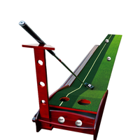 Indoor Golf Putting Green Portable Mat with Auto Ball Return Function Mini Golf Practice Training Aid
