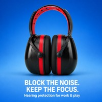 Protège-oreilles anti-bruit industriels personnalisables en gros avec coque ABS et coussinets en PU pour travaux de construction