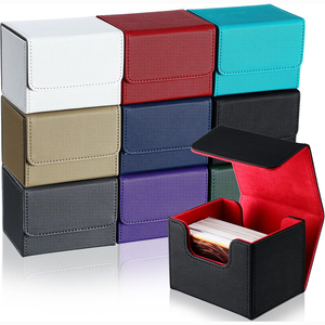 Caja para Cartas, Caja de Almacenamiento para Cartas TCG Yugioh, Elegante Caja de Almacenamiento con Tapa Abatible de Cuero PU para Cartas <span class=keywords><strong>Onmyoji</strong></span>, Colección para el Hogar - Product Image 1