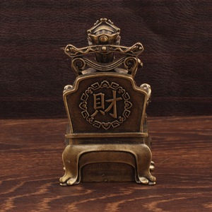 Figurine du dieu de la richesse en laiton, 10.7cm de hauteur, décoration de table, ornement du nouvel an chinois - Product Image 3