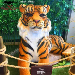 Theme Park Artificial Tiger Statue Animatronic Life Size Tiger Model for Sale