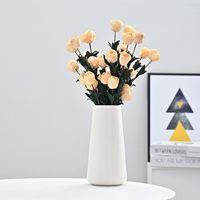 Vase à fleurs en céramique blanche minimaliste moderne, centre de table, décoration de salon, salle à manger, décoration de la maison, vente en gros en Chine
