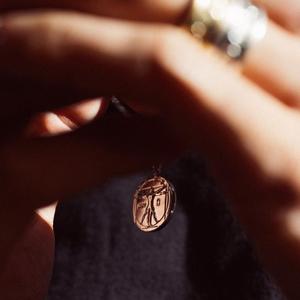 จี้สร้อยคอสแตนเลสสตีลสีทอง สลักลาย <span class=keywords><strong>Zwilling</strong></span> Vitruvian Danny Gold Ratio Coin พระเยซู พระเจ้า อีสเตอร์ สำหรับผู้ชาย - Product Image 4