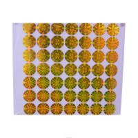 Étiquette adhésive holographique de sécurité anti-contrefaçon personnalisée de haute qualité en PET doré, système de vérification du logo de la marque Stellarpacking