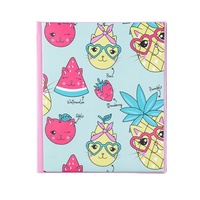 Carnet/Journal d'étudiant Delijia A4 à couverture rigide en PVC, reliure cousue, 192 pages, papier ivoire 70 g/m², 260x295 mm - Cadeau certifié BSCI