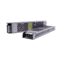 Fuente de alimentación de tira de luces LED, transformador de 24V, 12V, 60W, 100W, 150W, 200W, 300W, 400W, 500W, CA, CC, convertidor de controlador, silencioso, superfino