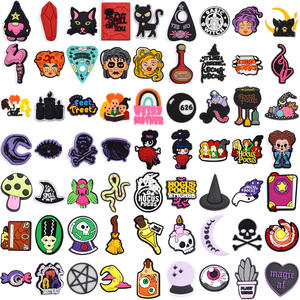 Accesorios Decorativos <span class=keywords><strong>de</strong></span> PVC para Zapatos, Hebilla <span class=keywords><strong>de</strong></span> Goma Suave con Diseño <span class=keywords><strong>de</strong></span> <span class=keywords><strong>Bruja</strong></span>, Adorno para Sandalias <span class=keywords><strong>de</strong></span> Playa, en Existencia, Venta al por Mayor - Product Image 1