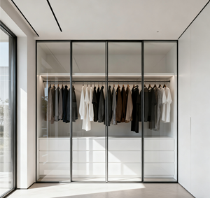 <span class=keywords><strong>Porte</strong></span> <span class=keywords><strong>coulissante</strong></span> <span class=keywords><strong>suspendue</strong></span> élégante à l'aspect sans cadre pour séparation de bureau et de bureau à domicile - Product Image 6