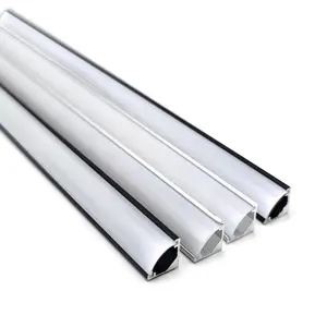 Profil de canaux Led en aluminium en forme de V Système de canaux de bande LED d'angle à 90 degrés