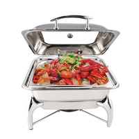 Tianxing fournitures de Buffet de haute qualité épaissir acier inoxydable or argent chauffe-plats restauration Rectangle rond chauffe-plats
